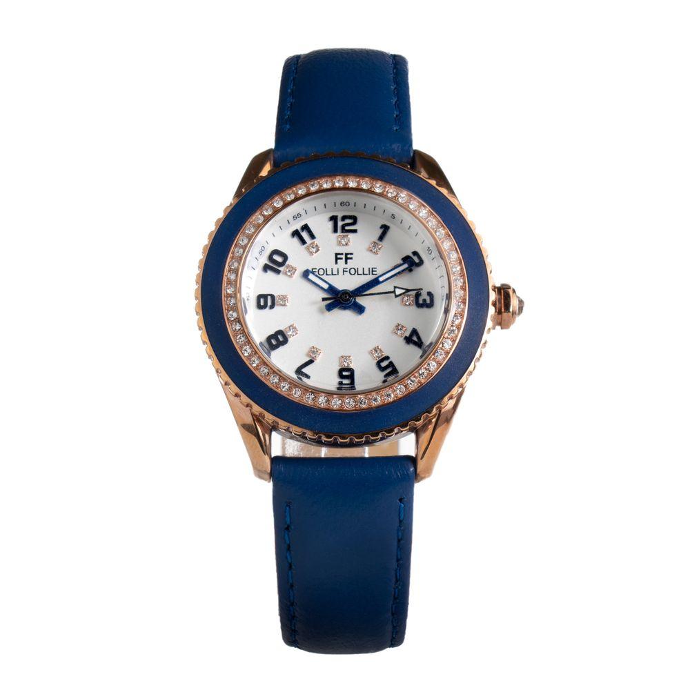 Folli Follie Blue Leather Watch - Arichezz.store