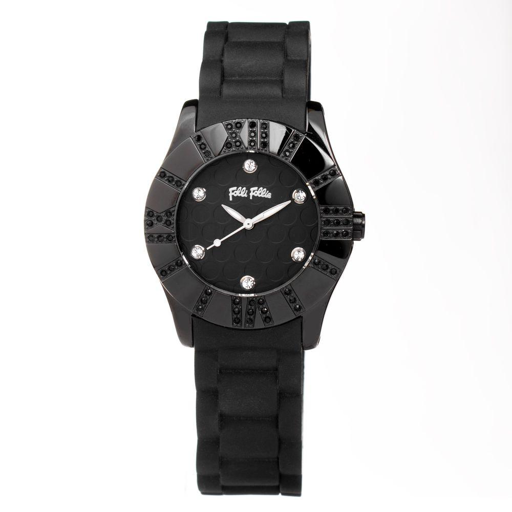 Folli Follie Black Silicone Watch - Arichezz.store