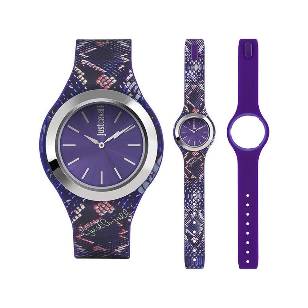 Just Cavalli Purple Silicone Watch - Arichezz.store