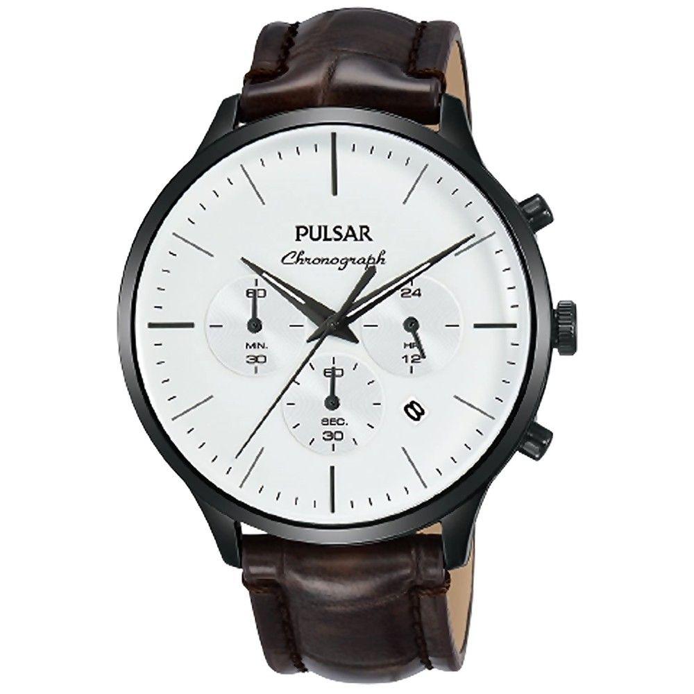 Pulsar Brown Leather Watch - Arichezz.store