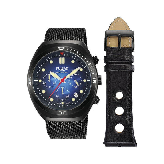 Pulsar Black Steel Watch - Arichezz.store