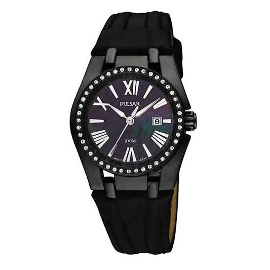 Pulsar Black Leather Watch - Arichezz.store