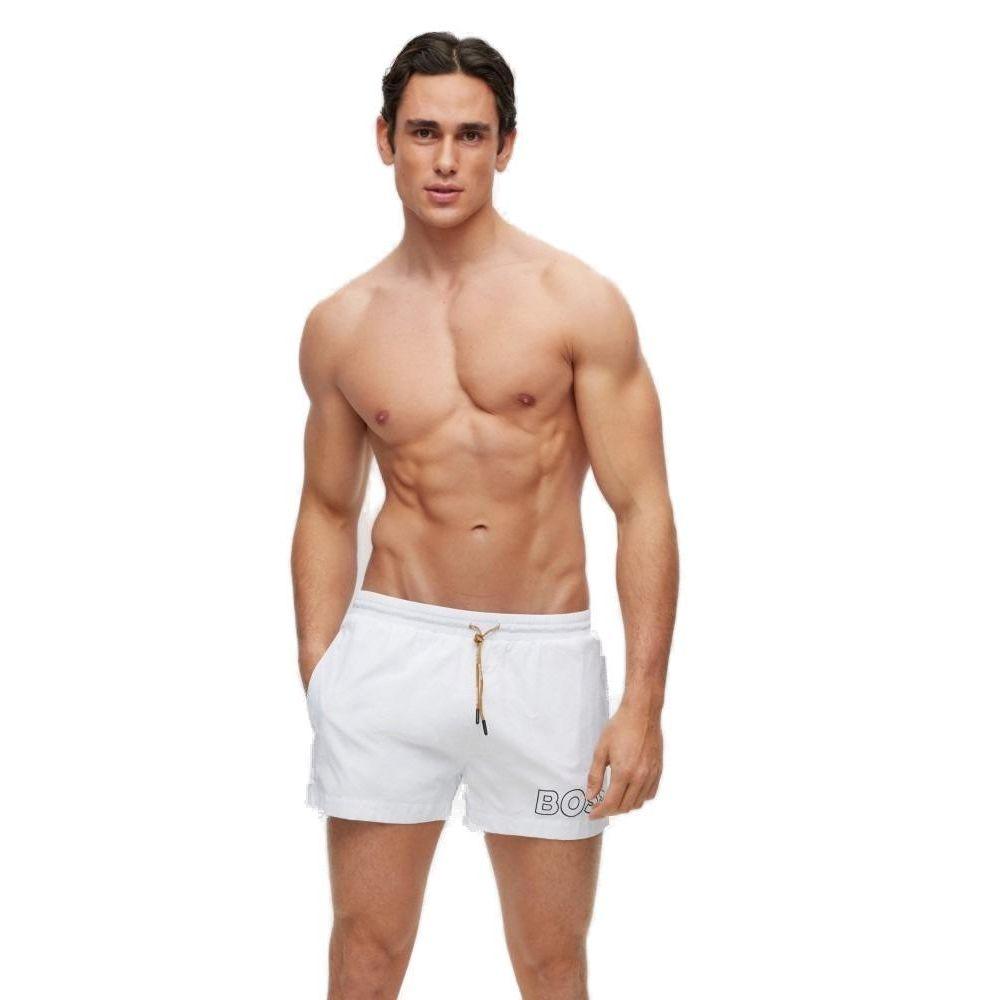 Hugo Boss White Polyamide Swimwear - Arichezz.store