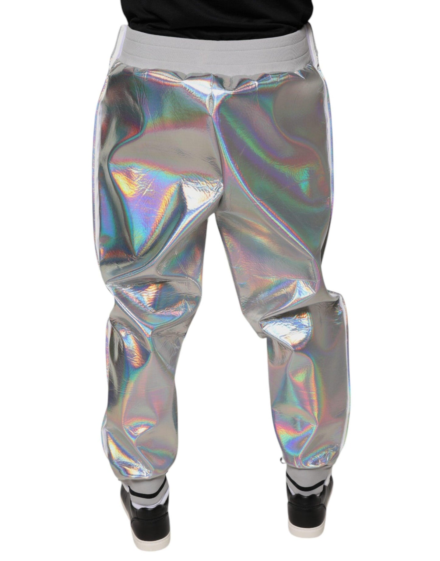 Dolce & Gabbana Silver Iridescent Men Jogger Sweatpants Pants - Arichezz.store