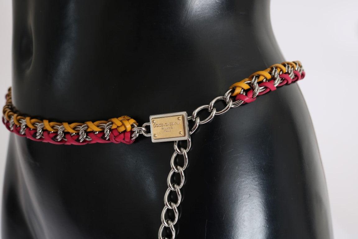 Dolce & Gabbana Elegant Multicolor Crystal-Embellished Belt - Arichezz.store