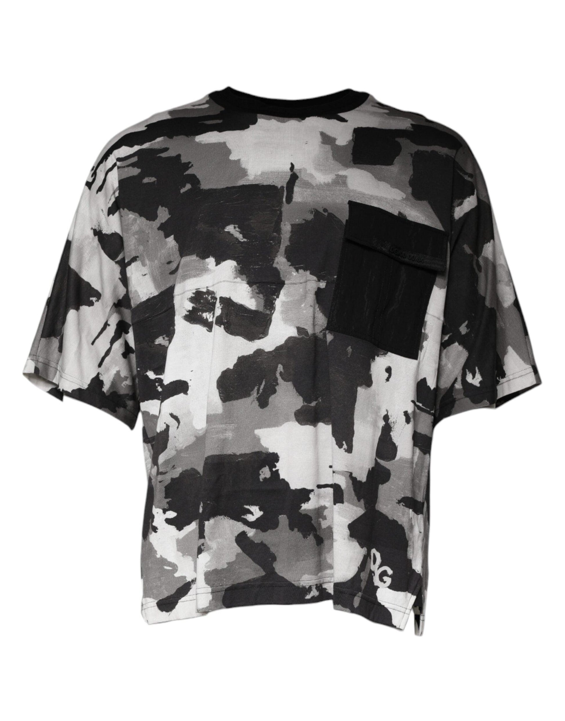 Dolce & Gabbana Multicolor Camouflage Cotton Crewneck T-shirt - Arichezz.store