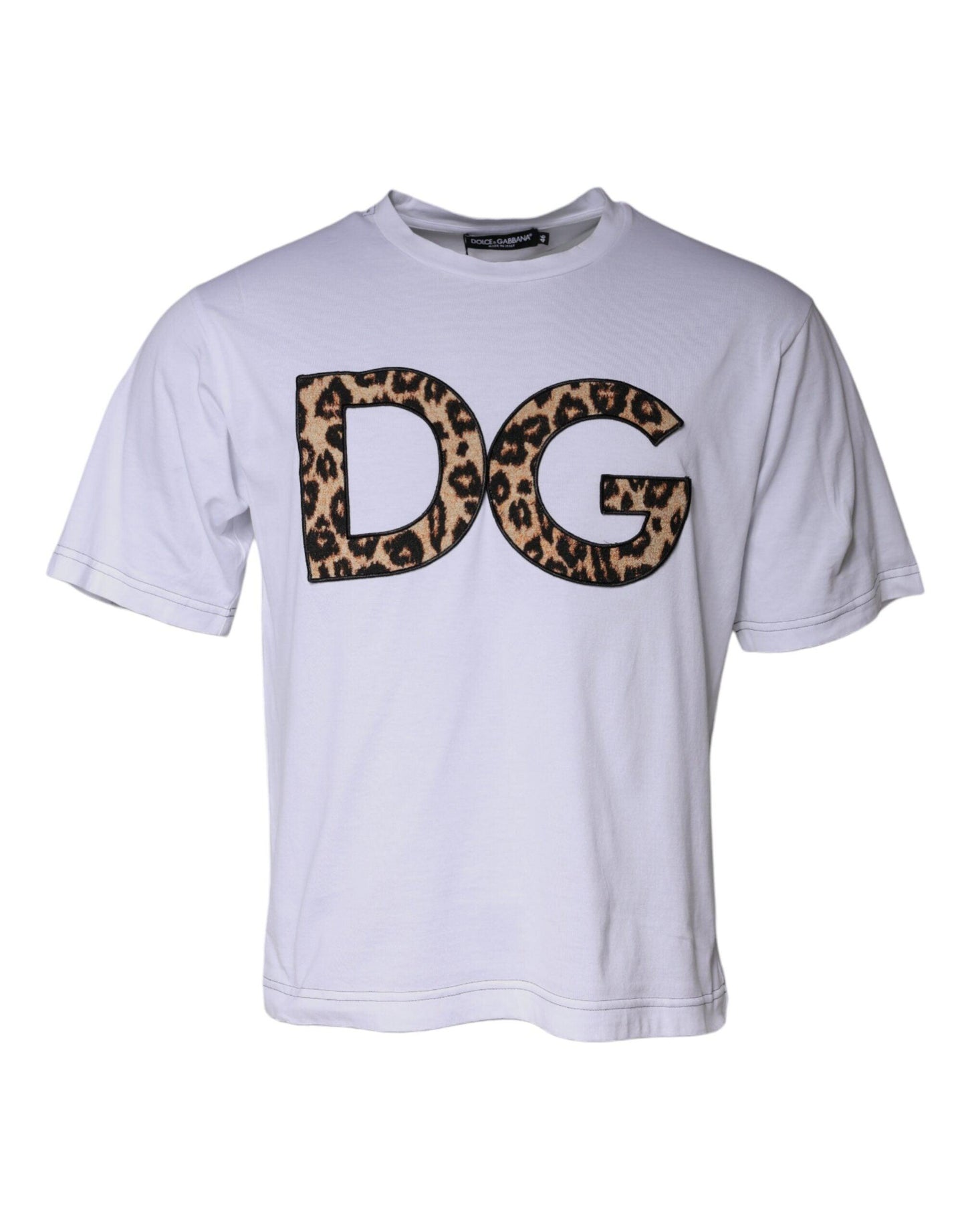 Dolce & Gabbana White DG Logo Cotton Shorts Sleeves T-shirt - Arichezz.store