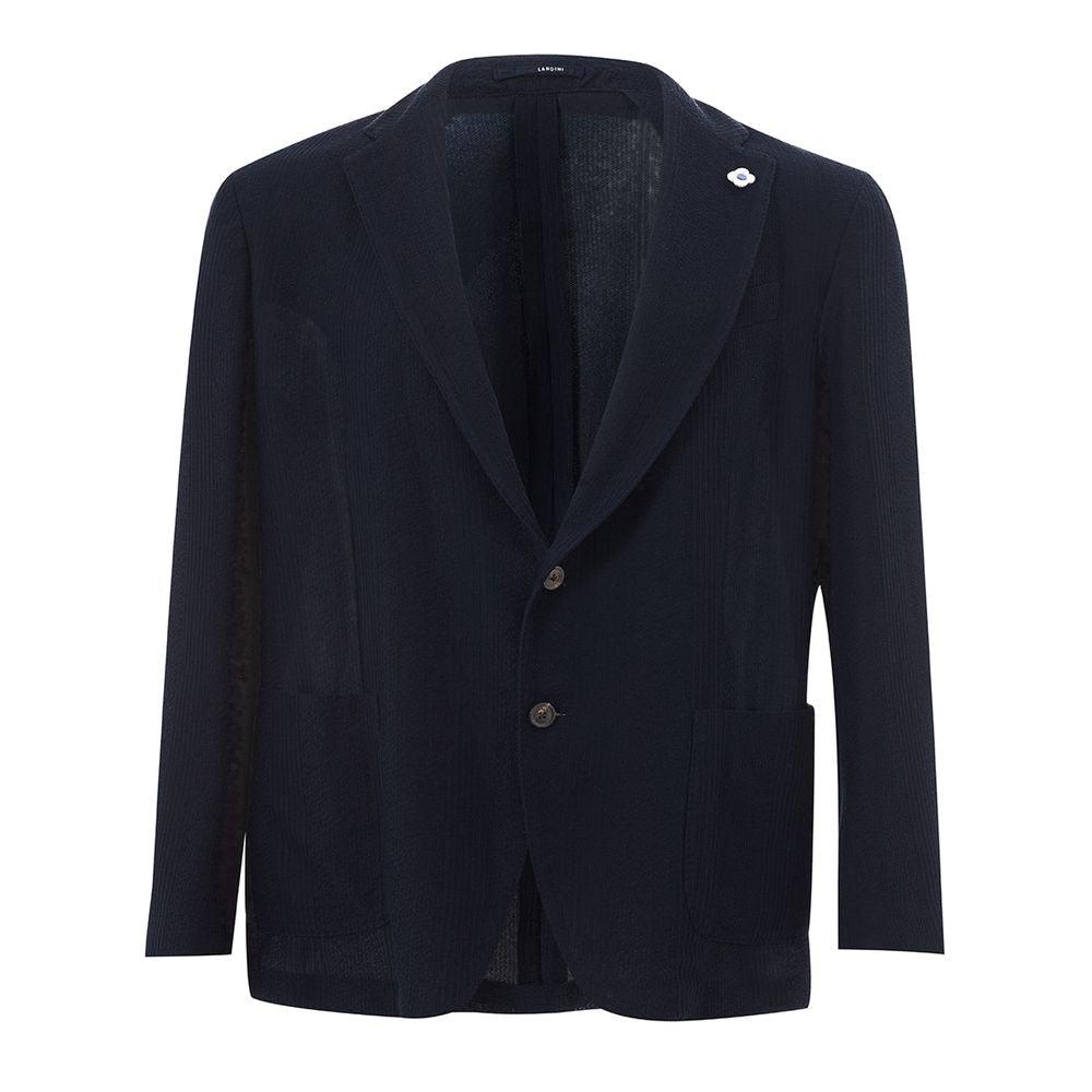 Lardini Blue Cotton Jacket - Arichezz.store