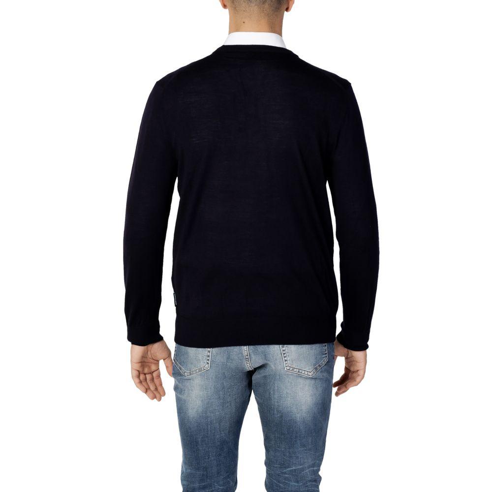 Armani Exchange Blue Wool T-Shirt - Arichezz.store