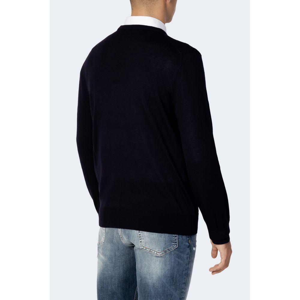 Armani Exchange Blue Wool T-Shirt - Arichezz.store