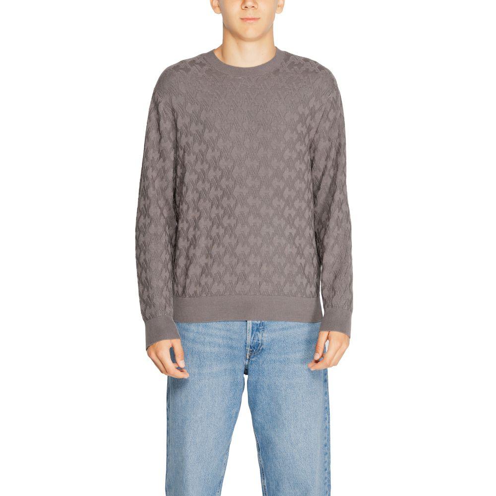 Armani Exchange Gray Viscose T-Shirt - Arichezz.store