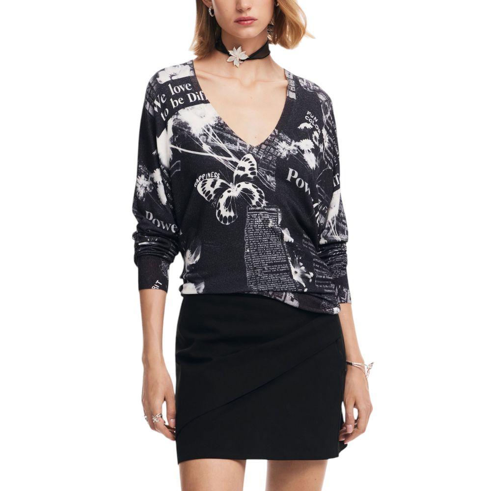 Desigual Black Viscose Tops & T-Shirt - Arichezz.store