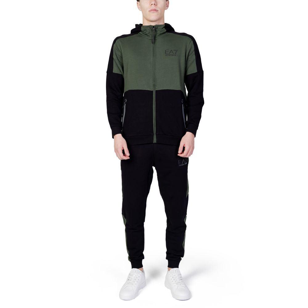 EA7 Emporio Armani Green Cotton Sweatsuit - Arichezz.store