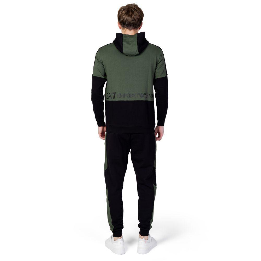 EA7 Emporio Armani Green Cotton Sweatsuit - Arichezz.store