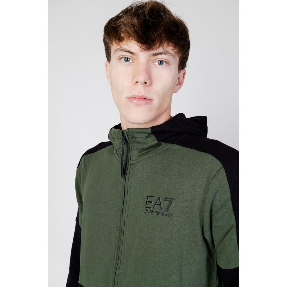 EA7 Emporio Armani Green Cotton Sweatsuit - Arichezz.store