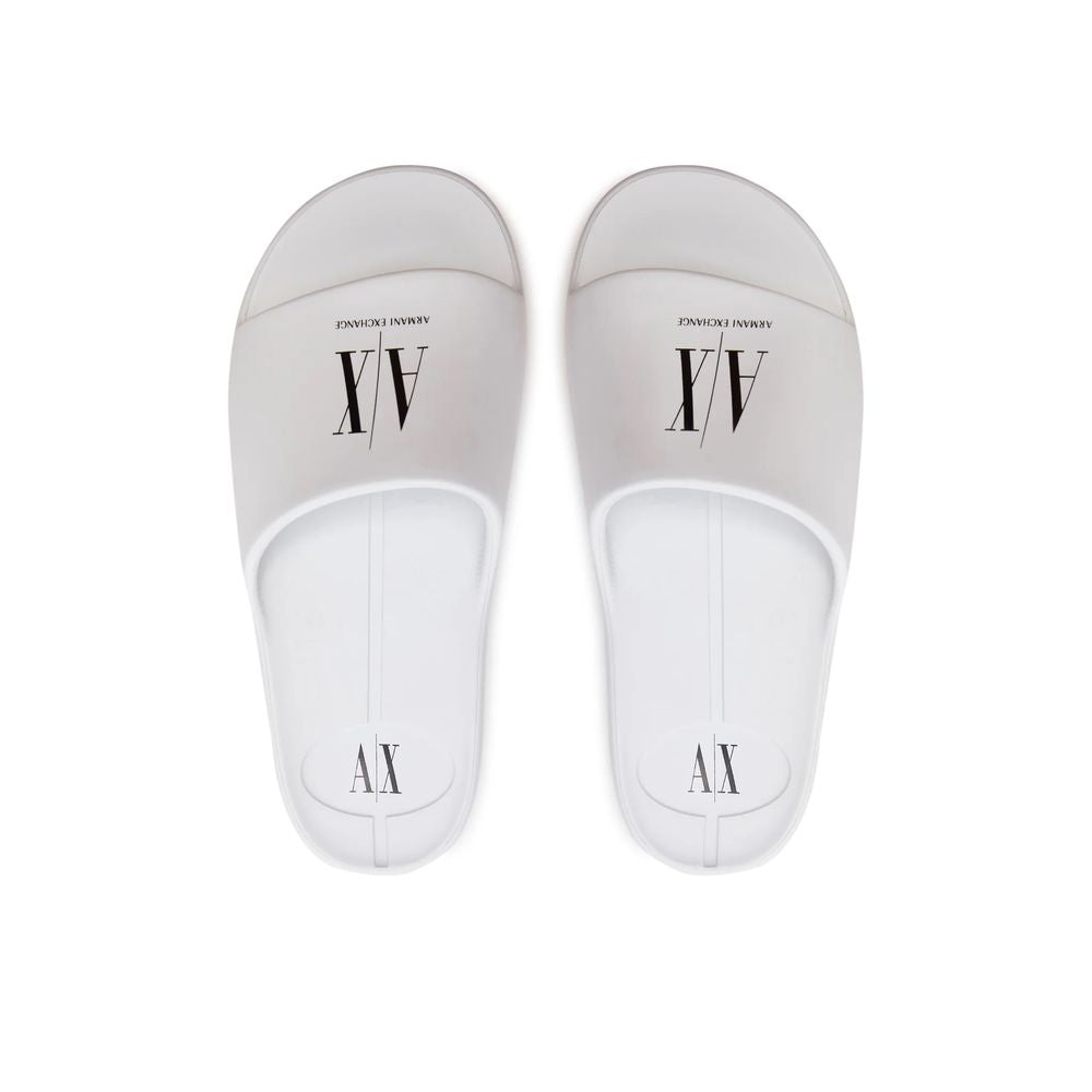 Armani Exchange White Polyethylene Sandal - Arichezz.store