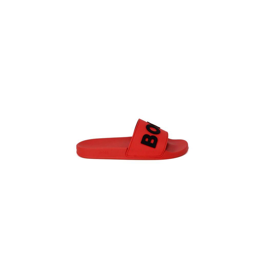 Hugo Boss Red Polyethylene Sandal - Arichezz.store