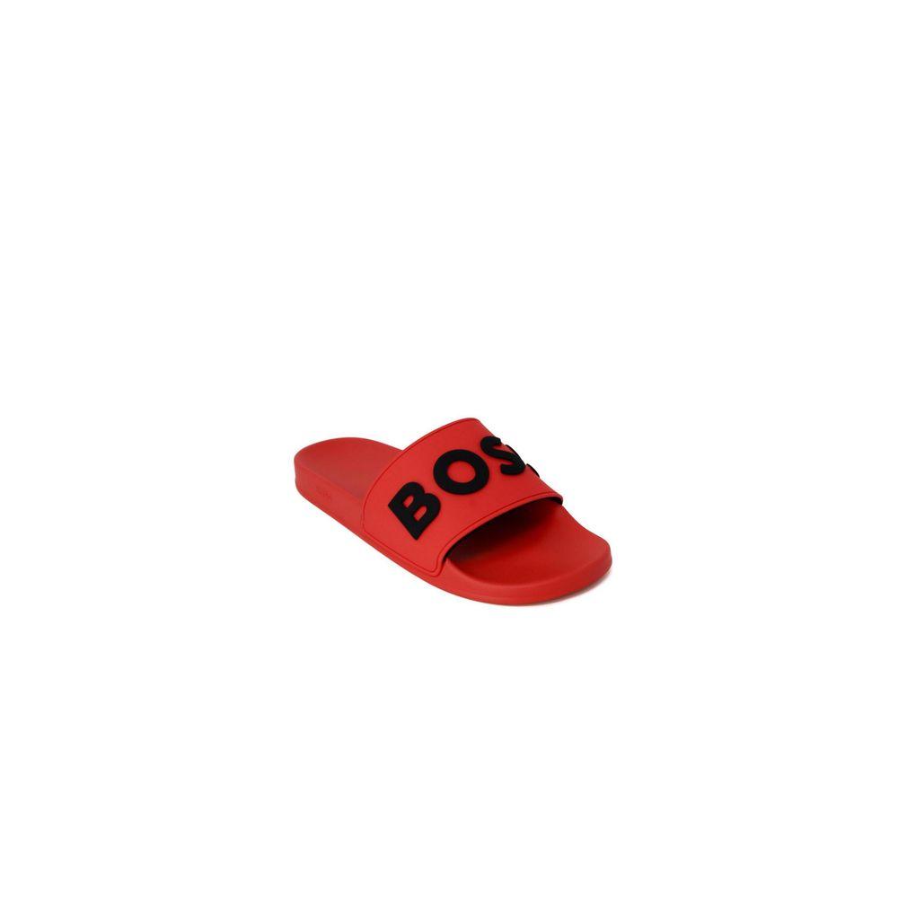 Hugo Boss Red Polyethylene Sandal - Arichezz.store