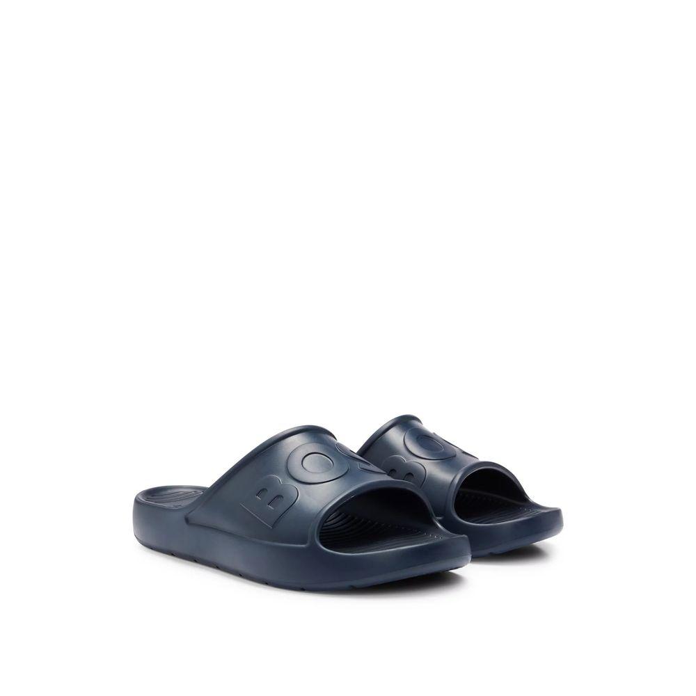 Hugo Boss Blue Rubber Sandal - Arichezz.store