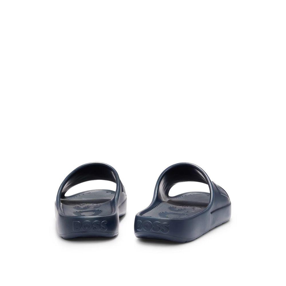 Hugo Boss Blue Rubber Sandal - Arichezz.store