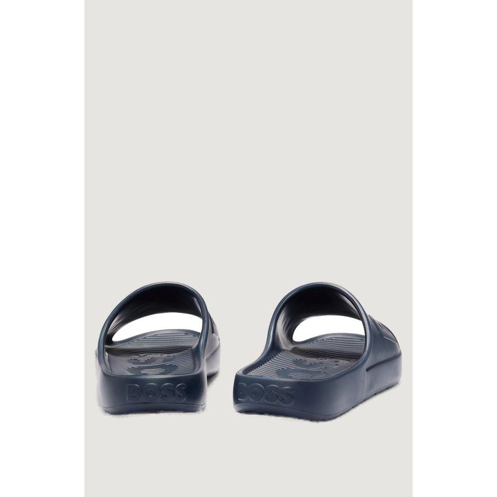 Hugo Boss Blue Rubber Sandal - Arichezz.store