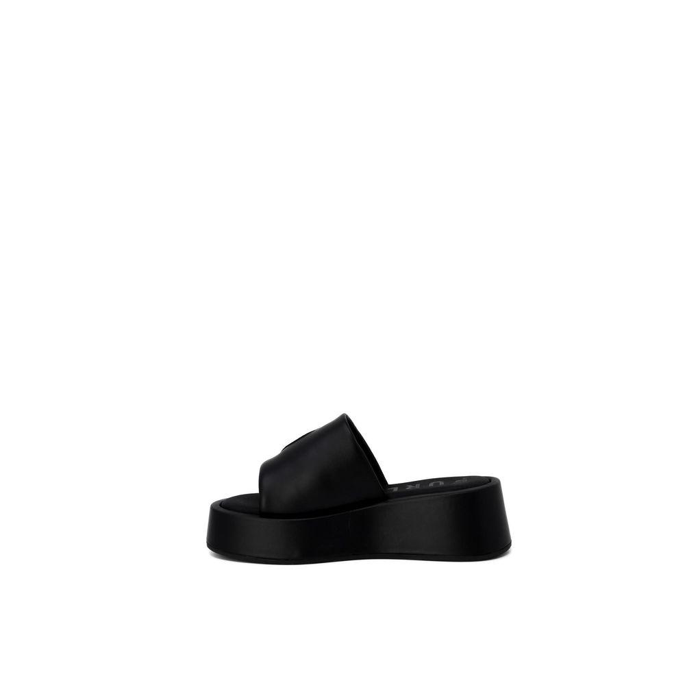 Furla Black Leather Sandal - Arichezz.store