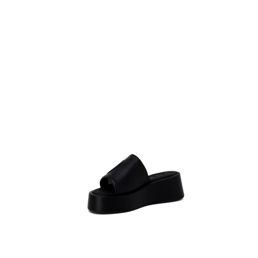 Furla Black Leather Sandal - Arichezz.store