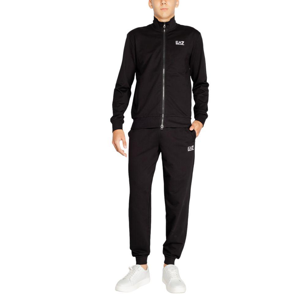 EA7 Emporio Armani Black Cotton Sweatsuit - Arichezz.store