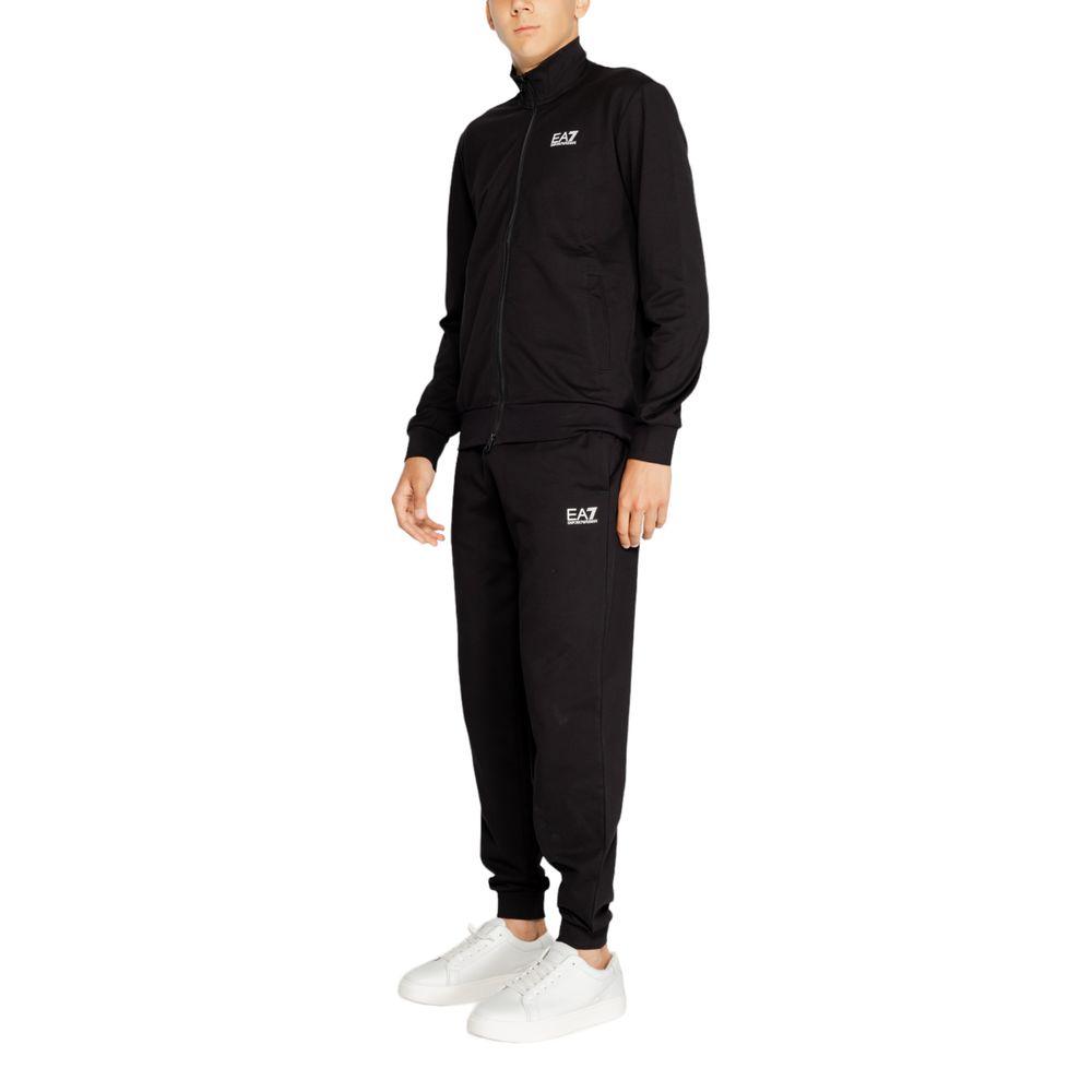 EA7 Emporio Armani Black Cotton Sweatsuit - Arichezz.store