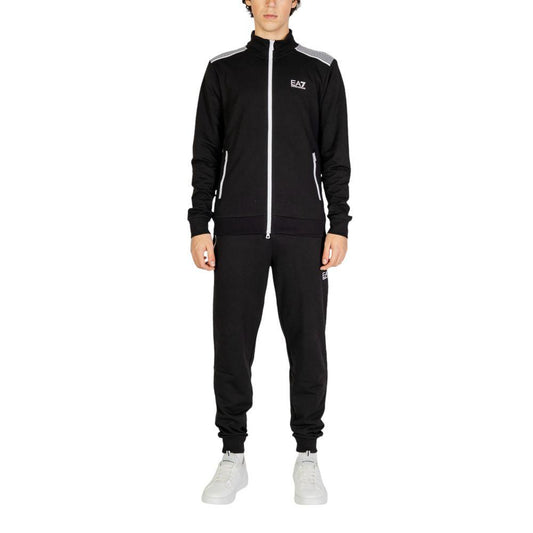 EA7 Emporio Armani Black Cotton Sweatsuit - Arichezz.store