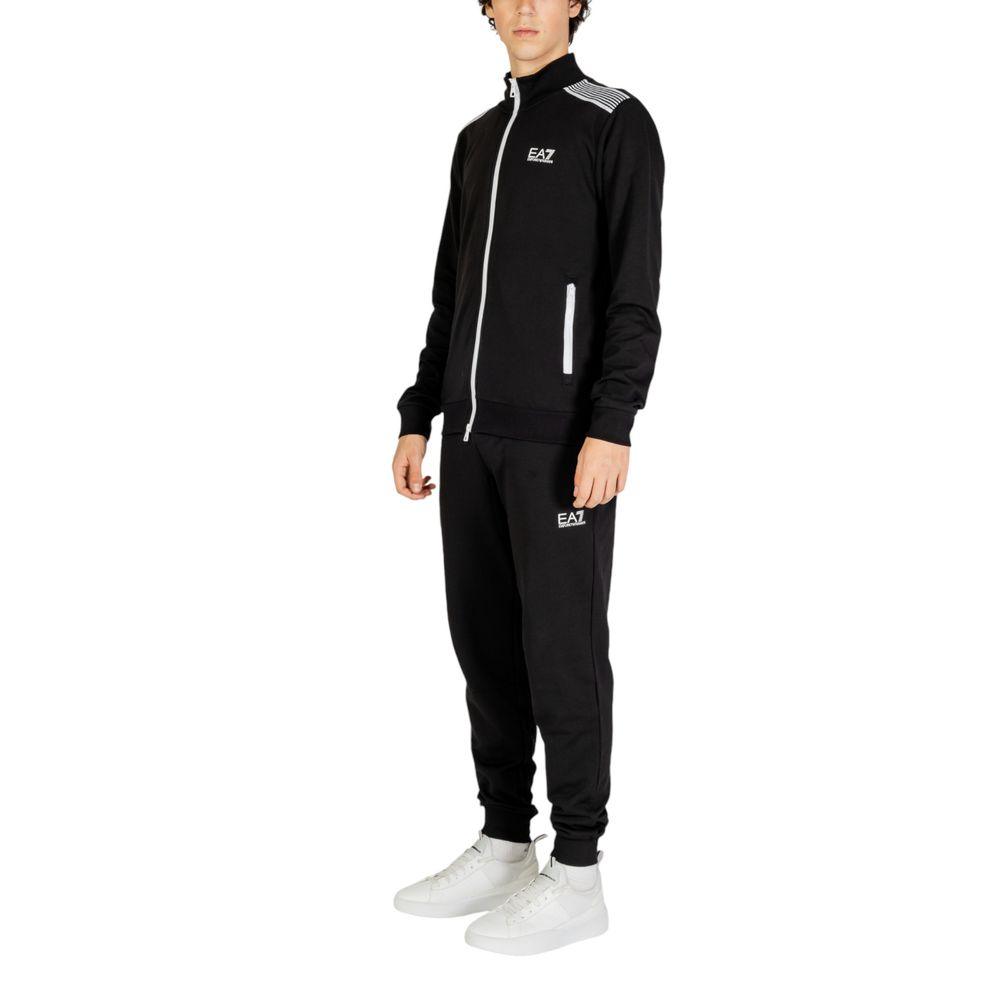 EA7 Emporio Armani Black Cotton Sweatsuit - Arichezz.store