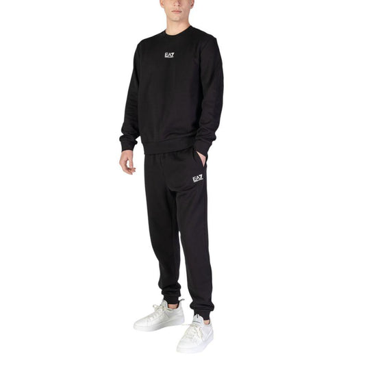 EA7 Emporio Armani Black Cotton Sweatsuit - Arichezz.store