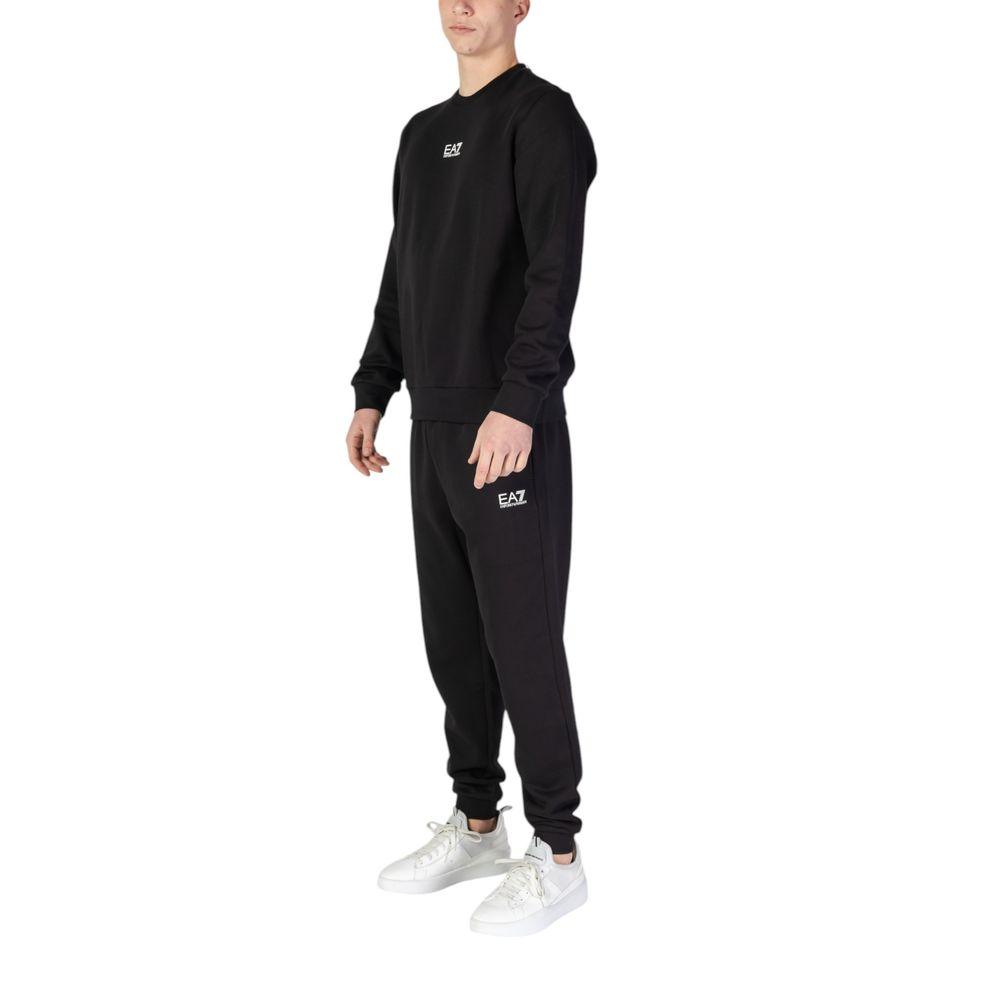 EA7 Emporio Armani Black Cotton Sweatsuit - Arichezz.store