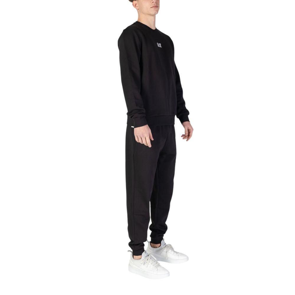 EA7 Emporio Armani Black Cotton Sweatsuit - Arichezz.store