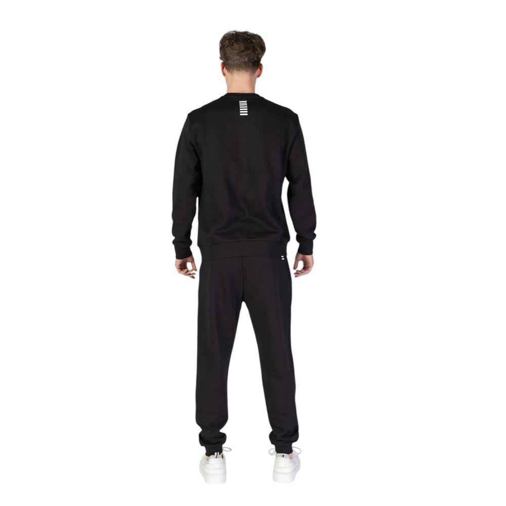 EA7 Emporio Armani Black Cotton Sweatsuit - Arichezz.store