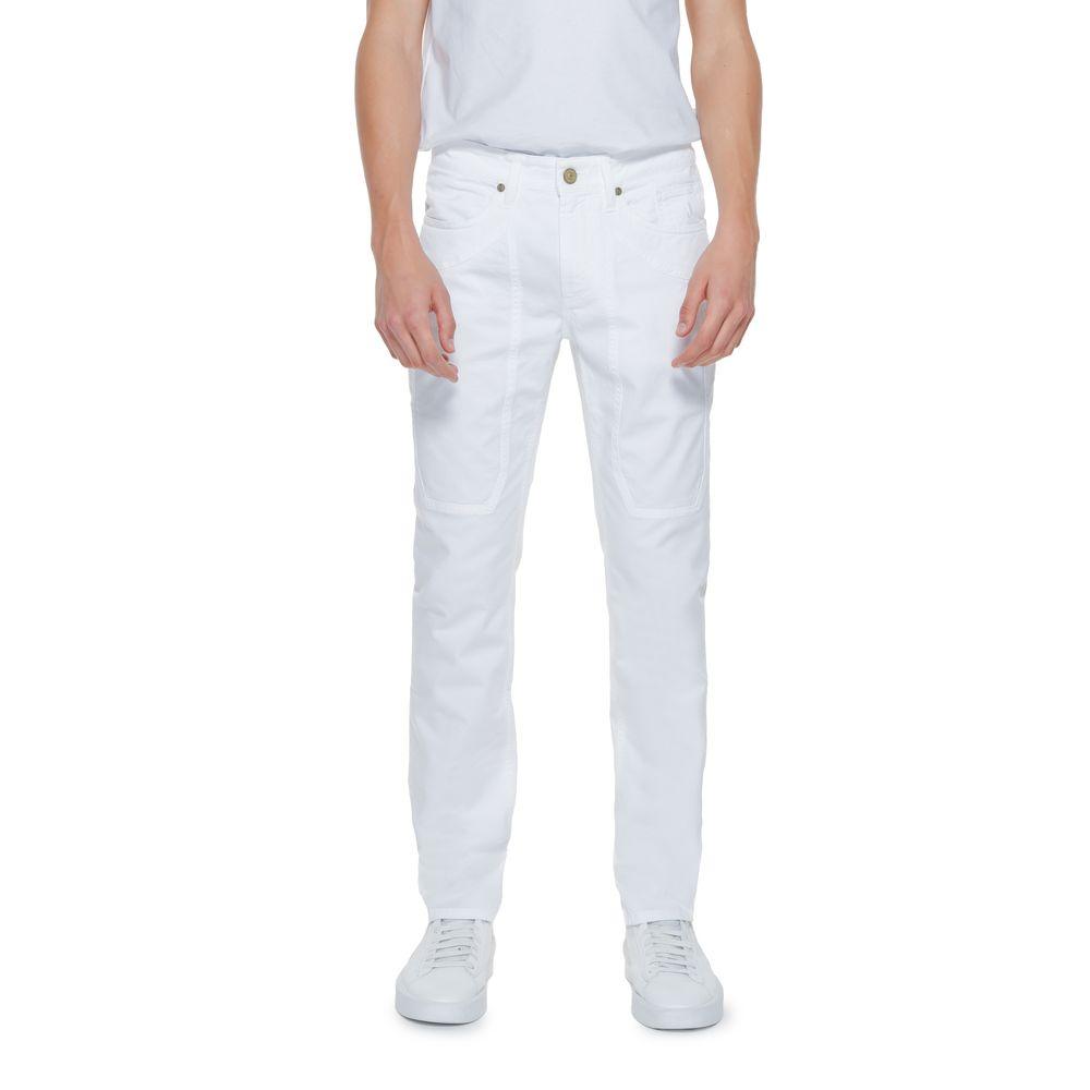 Jeckerson White Cotton Jeans & Pant - Arichezz.store