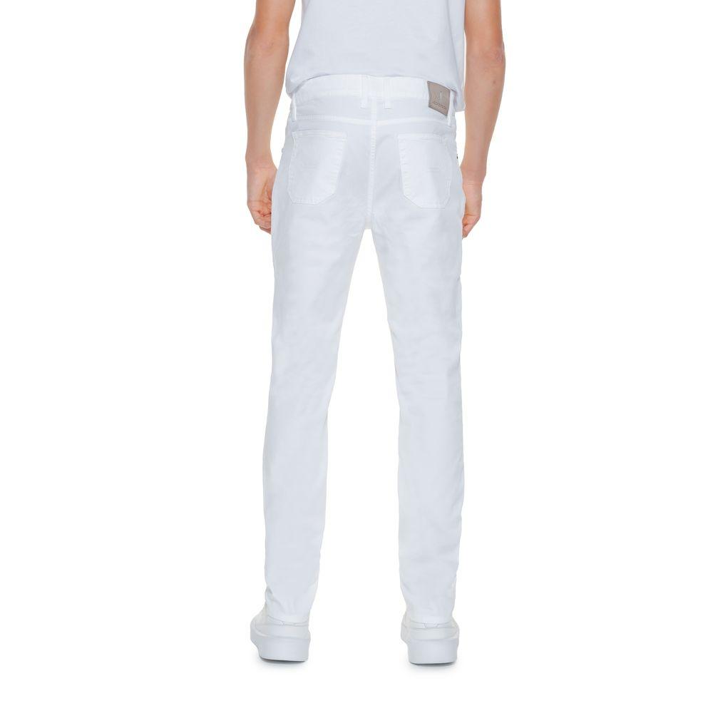 Jeckerson White Cotton Jeans & Pant - Arichezz.store