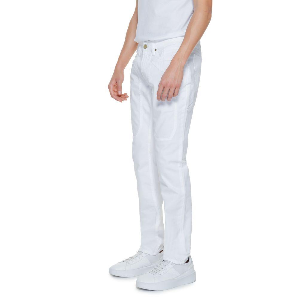 Jeckerson White Cotton Jeans & Pant - Arichezz.store