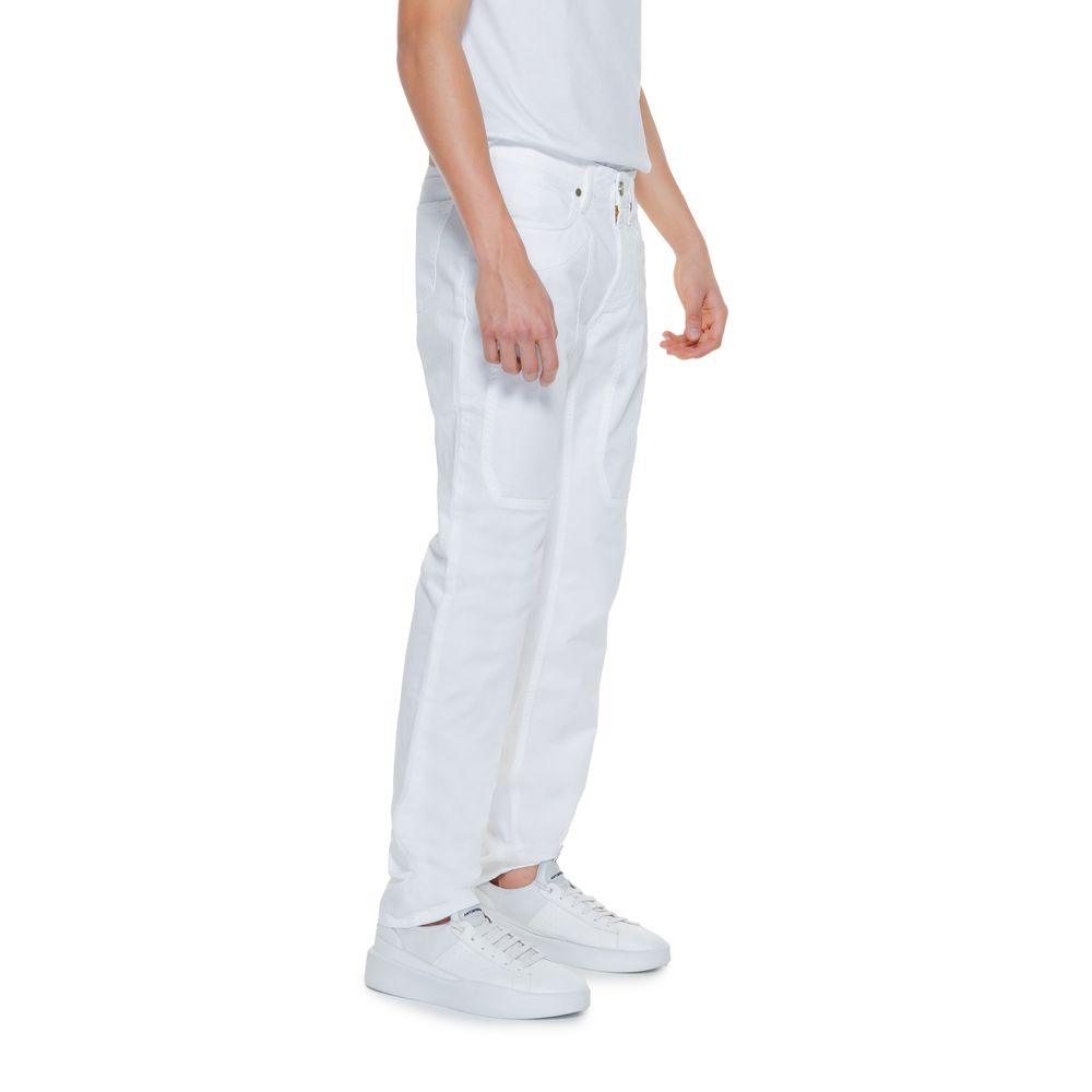 Jeckerson White Cotton Jeans & Pant - Arichezz.store