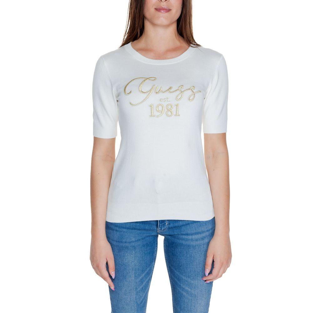 Guess White Viscose Tops & T-Shirt - Arichezz.store