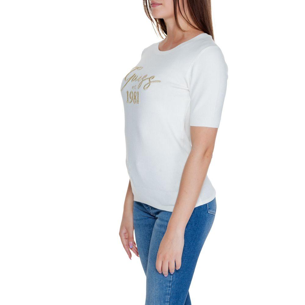 Guess White Viscose Tops & T-Shirt - Arichezz.store