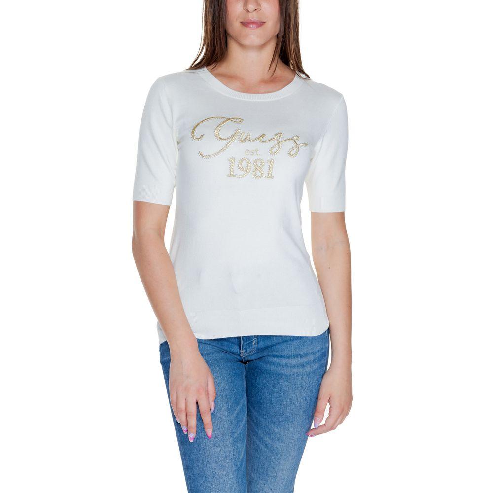 Guess White Viscose Tops & T-Shirt - Arichezz.store