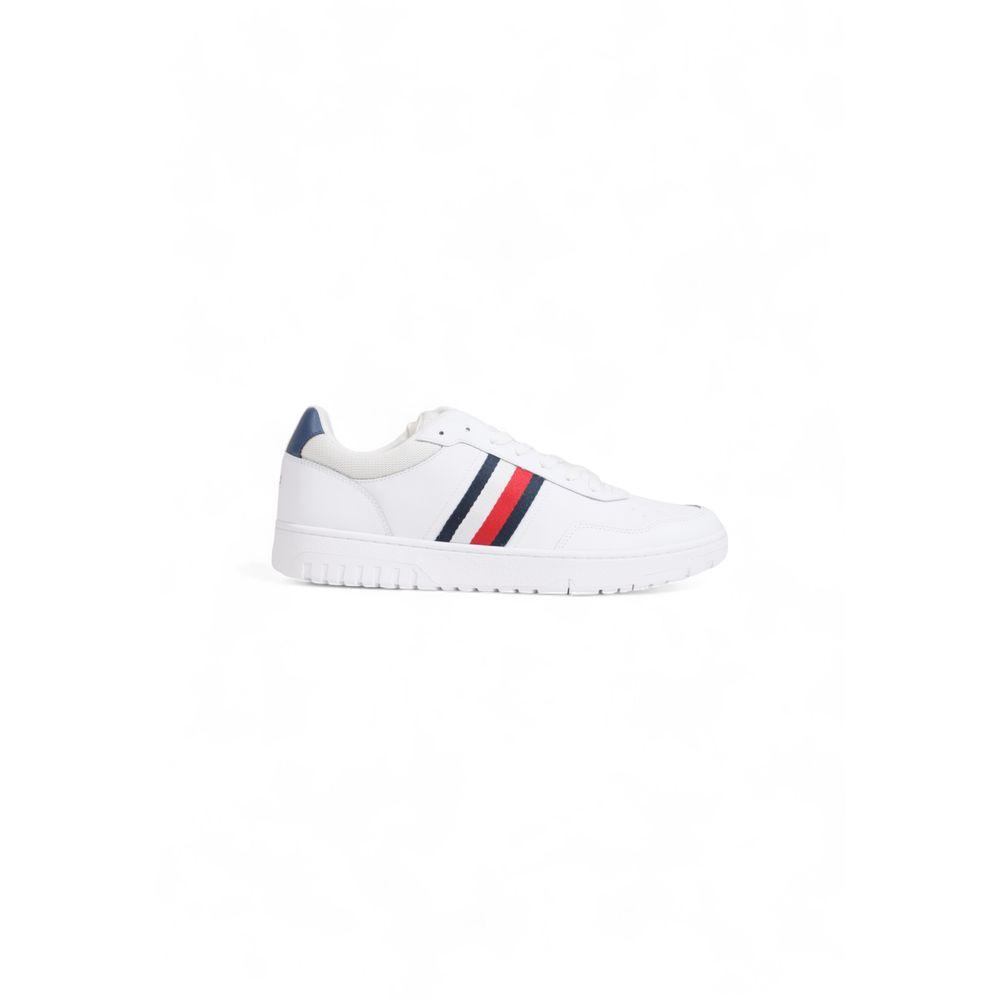 Tommy Hilfiger Men's White Leather Sneakers - Arichezz.store