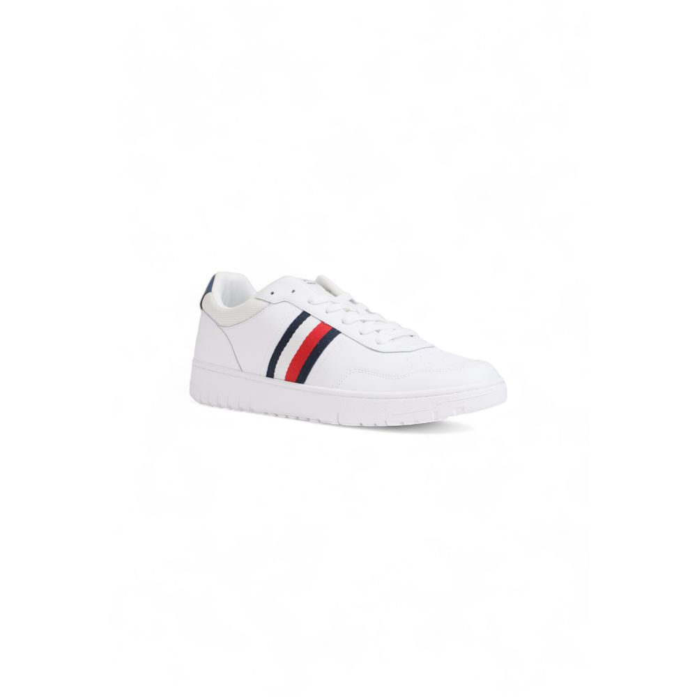 Tommy Hilfiger Men's White Leather Sneakers - Arichezz.store