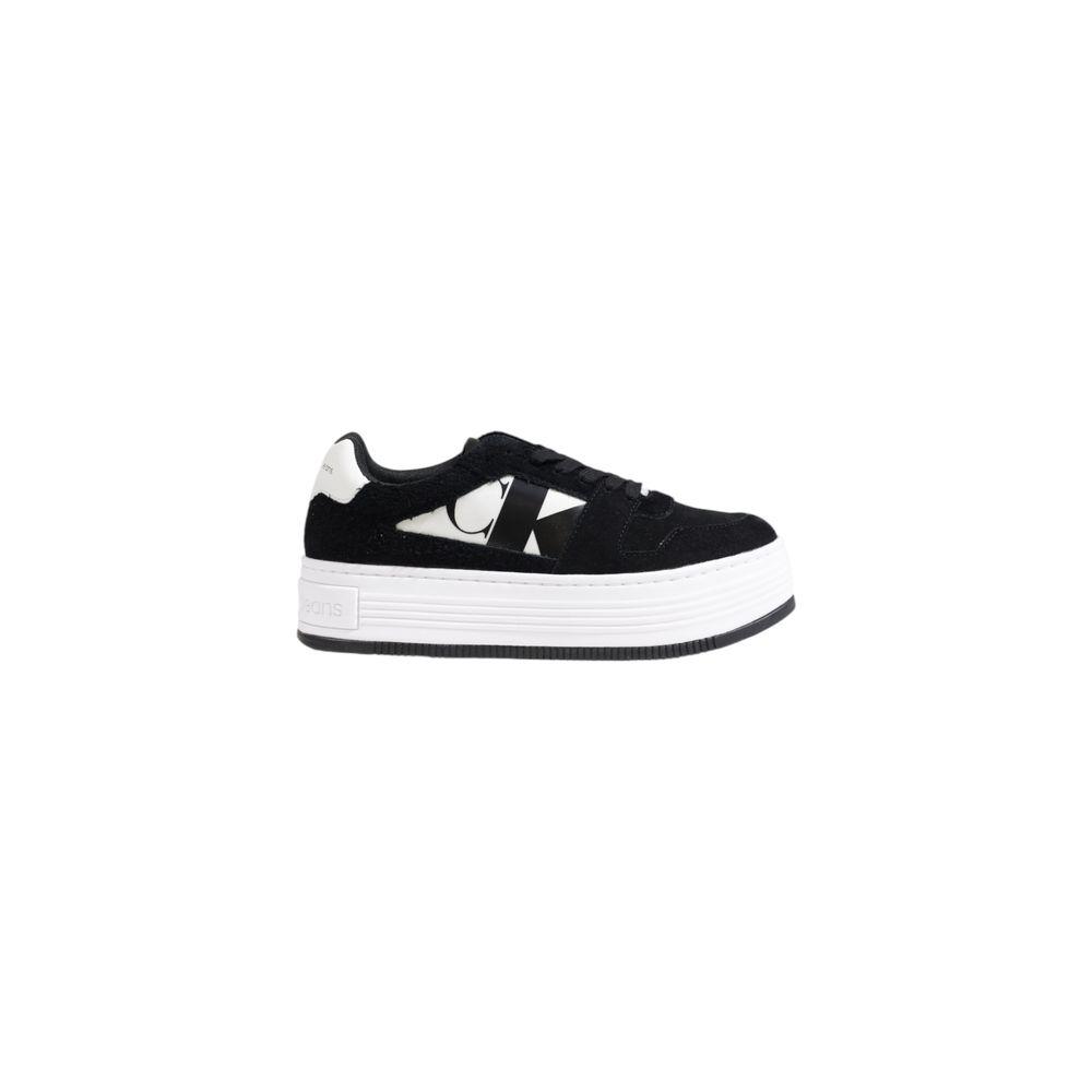 Calvin Klein Women's Black Leather Sneakers - Arichezz.store