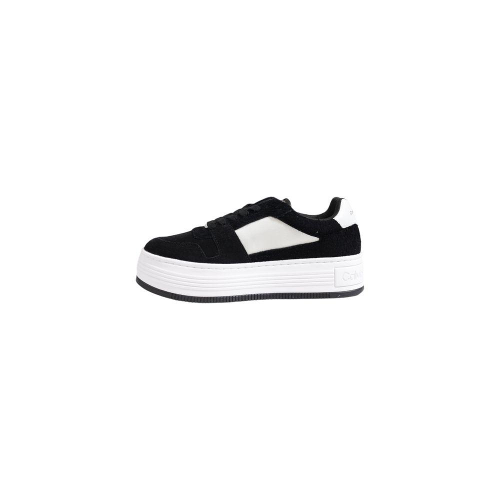 Calvin Klein Women's Black Leather Sneakers - Arichezz.store