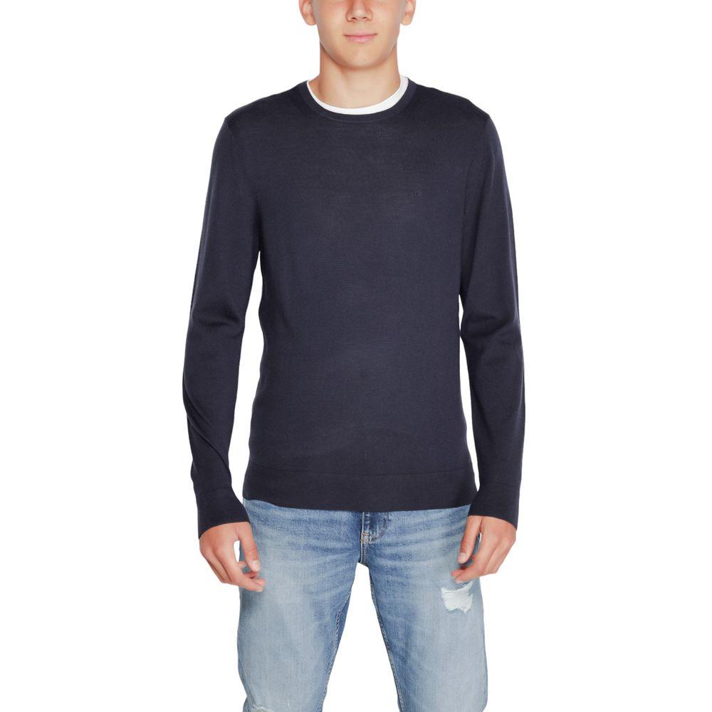 Calvin Klein Blue Recycled Wool T-Shirt - Arichezz.store