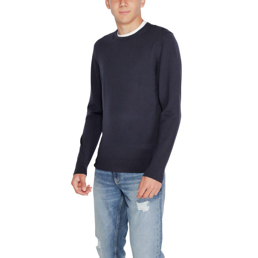 Calvin Klein Blue Recycled Wool T-Shirt - Arichezz.store