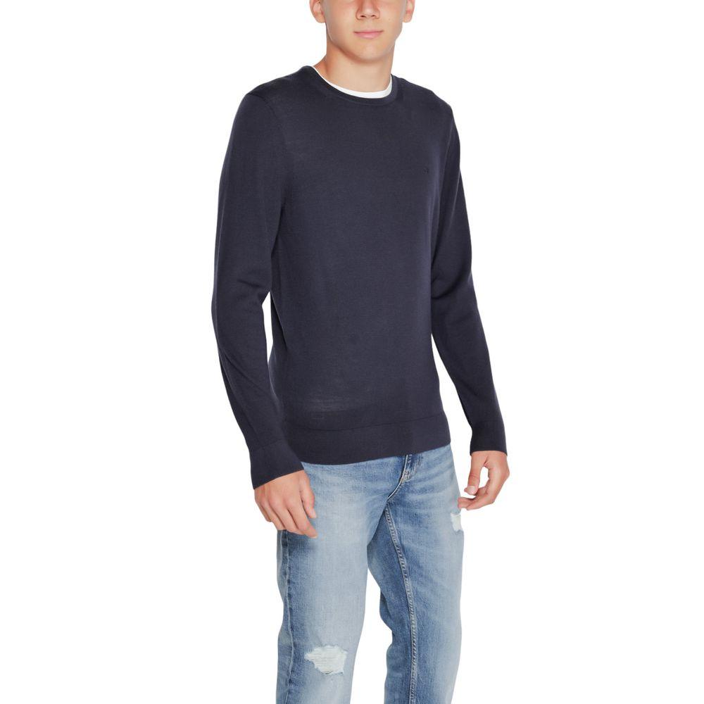 Calvin Klein Blue Recycled Wool T-Shirt - Arichezz.store