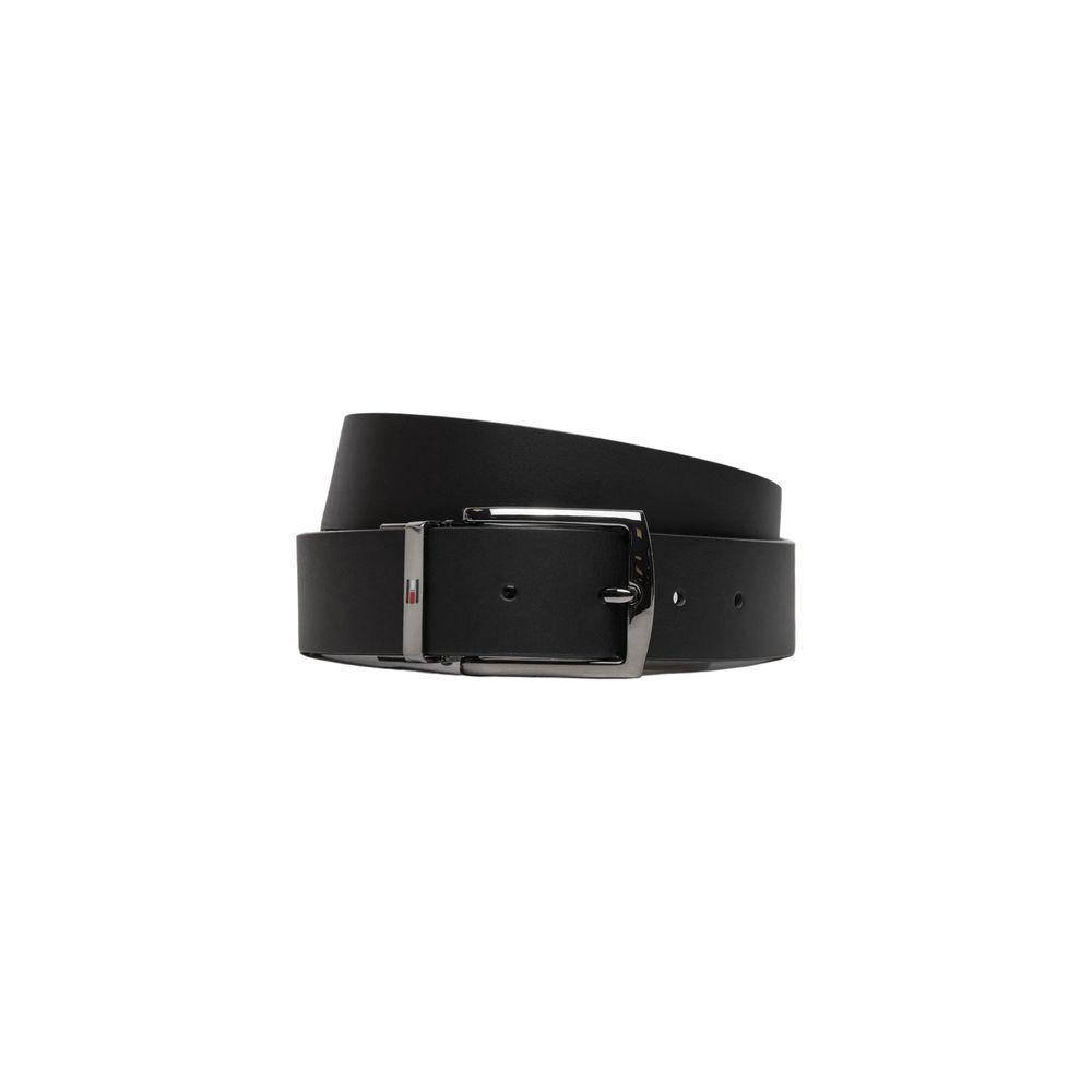 Tommy Hilfiger Black Leather Belt - Arichezz.store